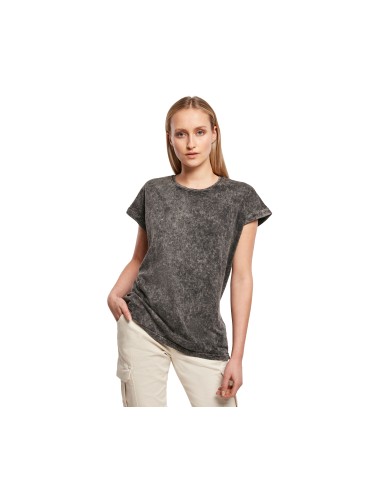 BUI-BY053-Ladies Acid Washed Extended Shoulder Tee